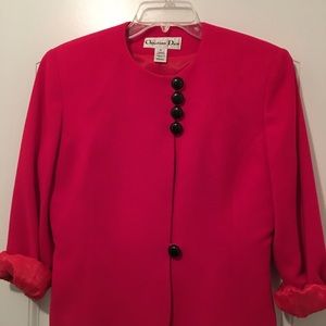 Christian Dior vintage wool skirt suit